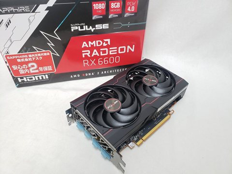 SAP-PULSERX6600-8GB/11310-01-20G SAPPHIRE PULSE Radeon RX 6600 8GB GDDR6 各サイトで併売につき売切れのさいはご容赦願います。