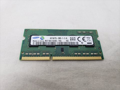 204Pin 1600(PC3L-12800) 4GB DDR3L S.O.DIMM 各サイトで併売につき売切れのさいはご容赦願います。