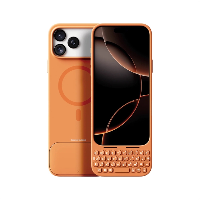 Akko MetaKey キーボード一体型ケース iPhone 17 Pro Max用 Cosmic Orange AKKO01-00026-CO