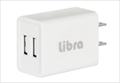 LBR-AD2USB21 Libra 2.1A 2ポートAC-USB充電器