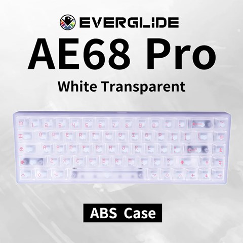 AE68 Pro White Transparent ラピッドトリガーキーボード