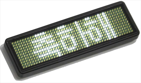 LEDバッジ ホワイト LED-Badge-WH LEDネームプレート 電子名札 充電式 全4色