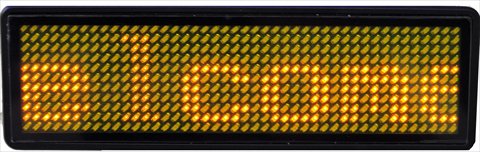 LEDバッジ オレンジ LED-Badge-OR LEDネームプレート 電子名札 充電式 全4色