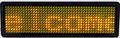 LEDバッジ オレンジ LED-Badge-OR LEDネームプレート 電子名札 充電式 全4色