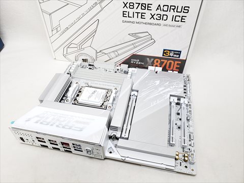 X870E AORUS ELITE X3D ICE (X870E A ELITE X ICE) 各サイトで併売につき売切れのさいはご容赦願います。