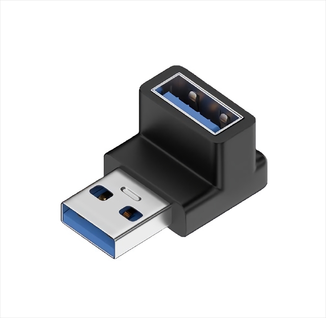 LAD-U3AMF90L USB3.2　USB-A(メス) to USB-A(オス) L型変換アダプタ