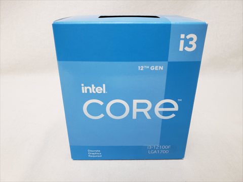 Core i3-12100F BOX (P-core 4(3.3GHz)/8スレッド/Single P Turbo(4.3GHz)/Smart Cache 12MB/TDP58W 各サイトで併売につき売切れのさいはご容赦願います。