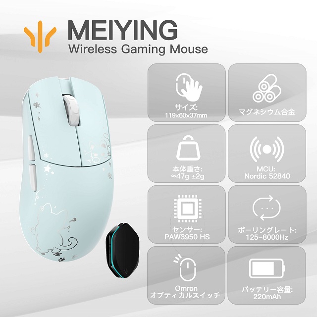 WLMOUSE 鎂影 Meiying Blue Cat 【YING】のマグネシウム合金バージョンが新登場！