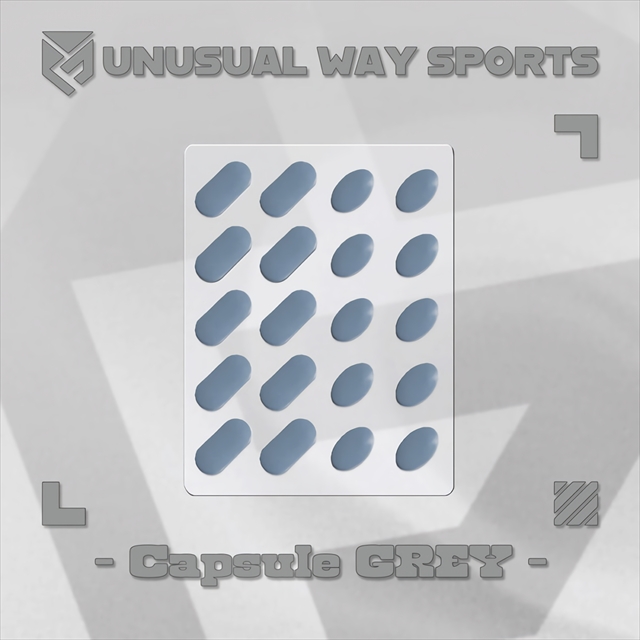 Unusual Way Sports Capsule 汎用型マウスソール Grey ☆6個まで￥250クリックポスト対応可能！