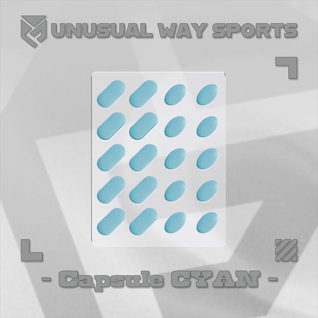 Unusual Way Sports Capsule 汎用型マウスソール Cyan ☆6個まで￥250クリックポスト対応可能！
