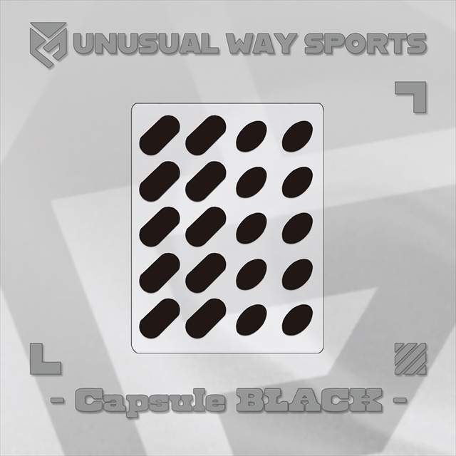 Unusual Way Sports Capsule 汎用型マウスソール Black ☆6個まで￥250クリックポスト対応可能！
