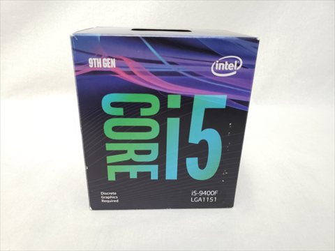Core i5-9400F BOX (2.90GHz/ターボブースト時4.10GHz/6-core 6-thread/Total Cache 9MB/TDP65W) 各サイトで併売につき売切れのさいはご容赦願います。