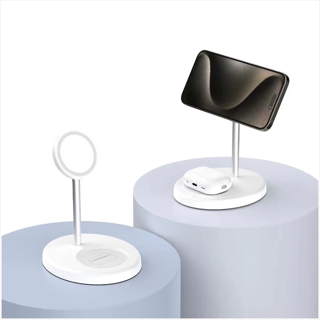 L-SYWLS-WH 2-in-1 ワイヤレス充電スタンド