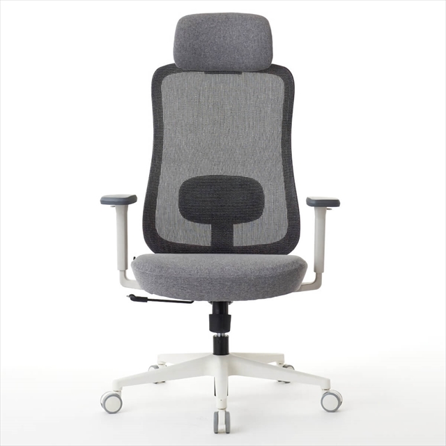 ROOM WORKS(ルームワークス) 北欧モダンスタイルワークチェア M2シリーズ ホワイト/グレー RM2-WGY