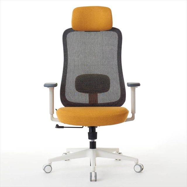 ROOM WORKS(ルームワークス) 北欧モダンスタイルワークチェア M2シリーズ ホワイト/イエロー RM2-WYE