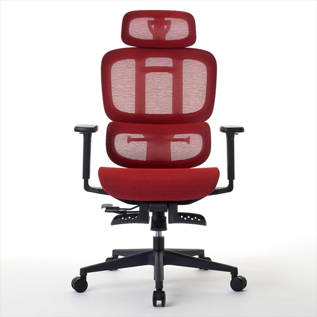 ROOM WORKS(ルームワークス) 多機能フルメッシュワークチェア M5シリーズ レッド RM5-RD