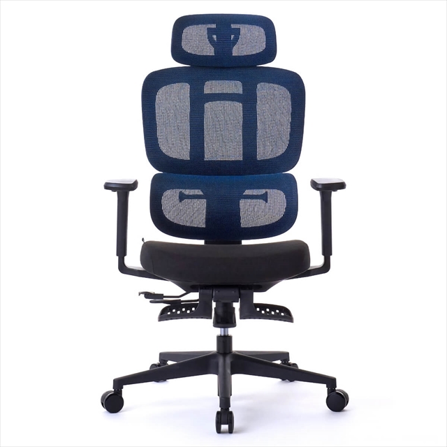 ROOM WORKS(ルームワークス) 多機能ファブリックメッシュワークチェア M6シリーズ ブルー RM6-BL