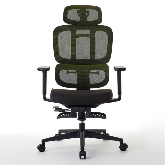 ROOM WORKS(ルームワークス) 多機能ファブリックメッシュワークチェア M6シリーズ グリーン RM6-GR