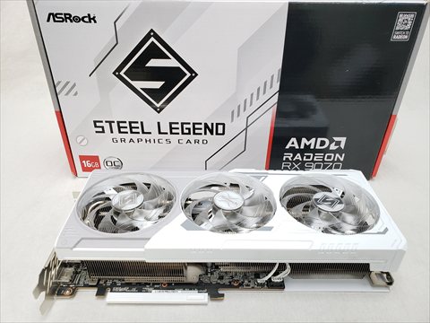 RX 9070 Steel Legend 16GB OC (RX9070 SL 16GO) 各サイトで併売につき売切れのさいはご容赦願います。