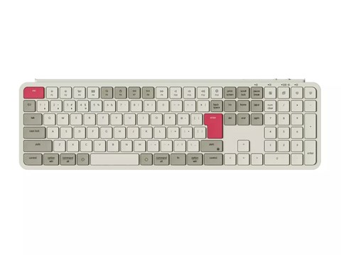 B6P-K13Z-JIS Keychron B6 Pro ウルトラスリム ワイヤレスキーボード - JIS配列（テンキー付 / 100%フルサイズ） / シザースイッチ（本体カラー：レトロレッド / かな印字なし）