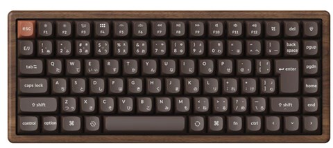 K2H-F1W-JIS Keychron K2 HE マグネットスイッチ搭載 ワイヤレス・カスタムキーボード・オールウッドスペシャルエディション - RGB - JIS配列（テンキーレス）/ Gateron ダブルレール・マグネティックスイッチ Nebula（ホットスワップ）