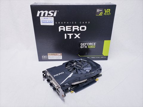 GTX 1060 AERO ITX 6G OC 各サイトで併売につき売切れのさいはご容赦願います。