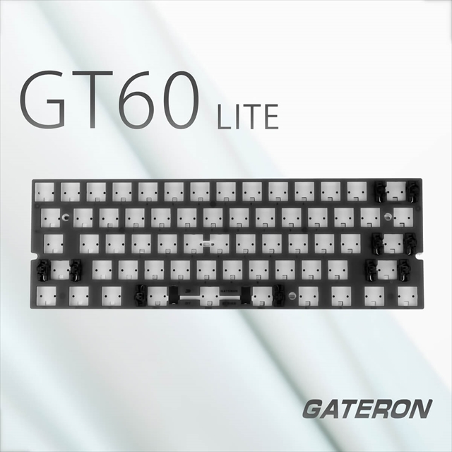Gateron GT60 Lite Magnetic Keyboard PCBA スタビ＆フォーム組み立て済み