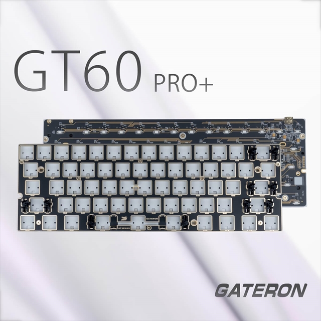 Gateron GT60 Pro+ Magnetic Keyboard PCBA スタビ＆フォーム組み立て済み