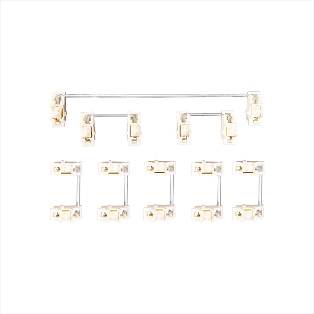 Designer Studio プレートマウント スタビライザー 6．25u ルブ済み ミルキーホワイト