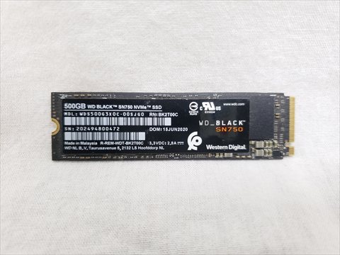 WD Black SN750 WDS500G3XHC 各サイトで併売につき売切れのさいはご容赦願います。