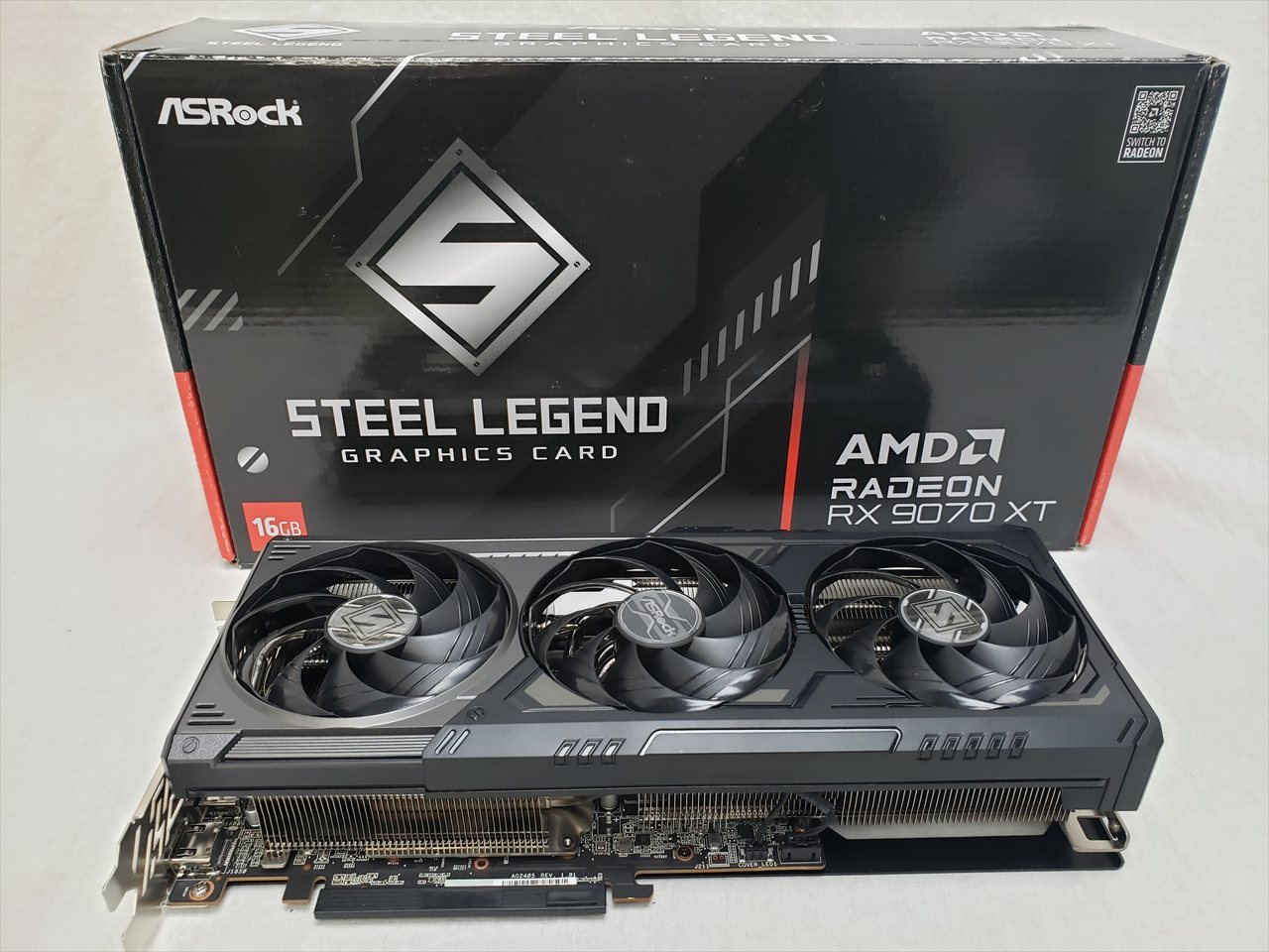 RX 9070 XT Steel Legend Dark 16GB　【美品】 グラフィックボード Radeon RX 9070 XT Steel Legend DARK 16G ダーク