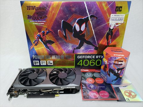 ZTRTX4060OCSP/ZT-D40600P-10SMP ZOTAC GAMING GeForce RTX 4060 8GB OC Spider-Man 各サイトで併売につき売切れのさいはご容赦願います。