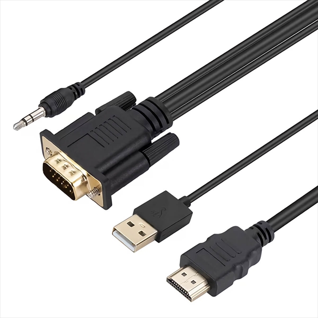 HDX-HVGA35 HDMI-VGA+3.5mmケーブル1.8m