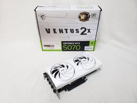 GeForce RTX 5070 12G VENTUS 2X OC WHITE 各サイトで併売につき売切れのさいはご容赦願います。
