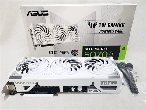 [保証確認] TUF-RTX5070TI-O16G-WHITE-GAMING 各サイトで併売につき売切れのさいはご容赦願います。