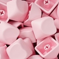 【1個】 Heart Shape Blank Keycaps Pink