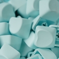 【1個】 Heart Shape Blank Keycaps Blue
