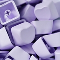 【1個】 Heart Shape Blank Keycaps Purple