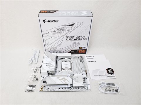 B850M AORUS ELITE WIFI6E ICE 各サイトで併売につき売切れのさいはご容赦願います。