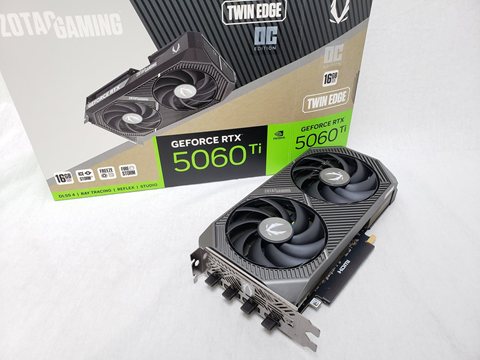 ZT-5060Ti-16G-TWOC/ZT-B50620H-10M ZOTAC GAMING GEFORCE RTX 5060 Ti 16GB TWIN EDGE OC GDDR7 各サイトで併売につき売切れのさいはご容赦願います。