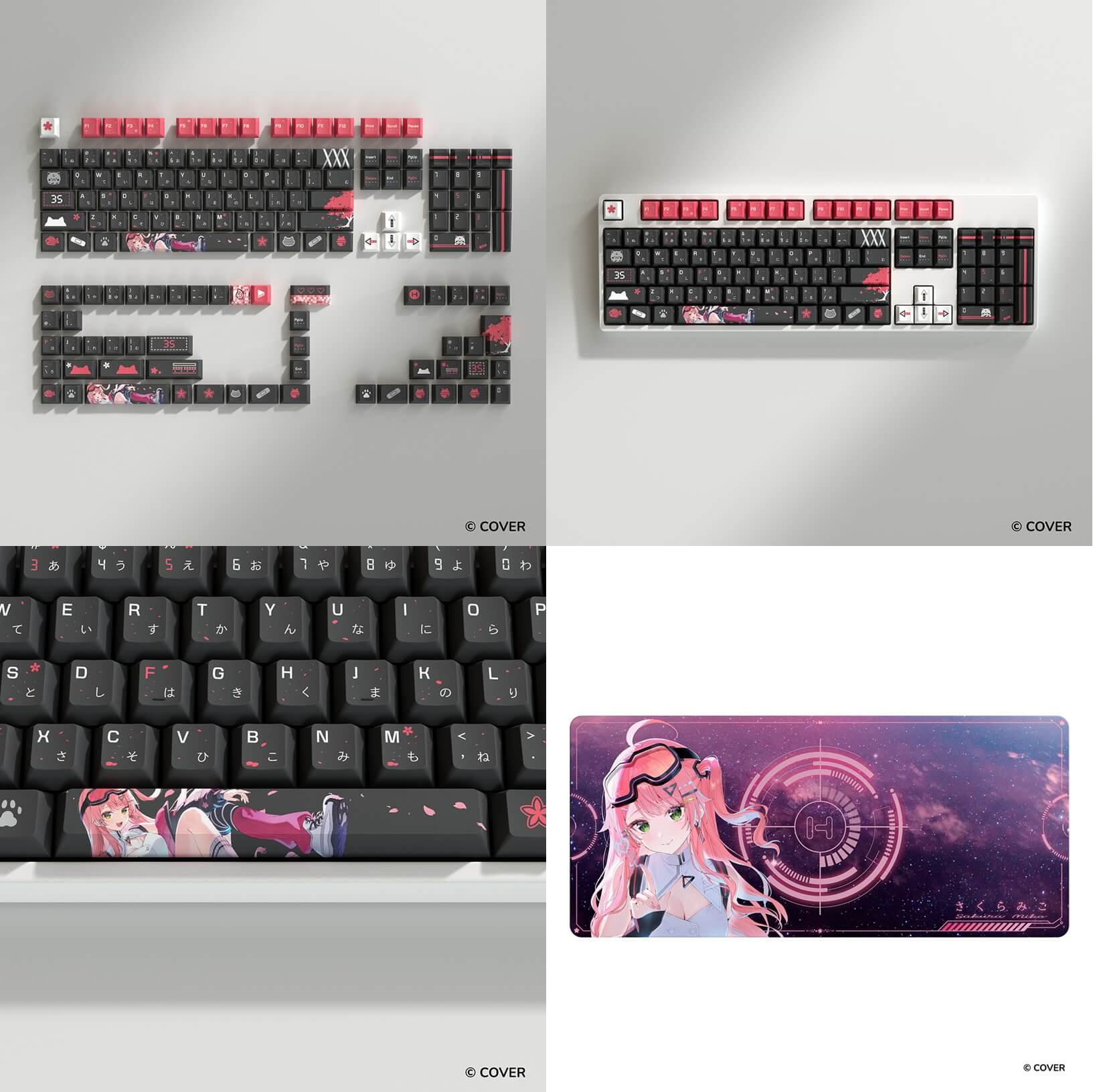 HYTE Sakura Miko Keycap + Mouse Pad Black ※ホロライブ所属「さくら