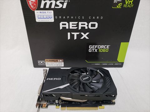 GTX 1060 AERO ITX 6G OC 各サイトで併売につき売切れのさいはご容赦願います。