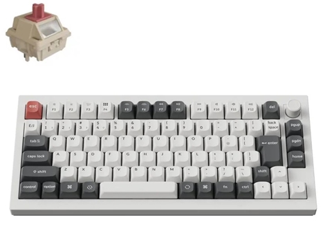 Q1U-P1V-JIS Keychron Q1 Ultra 8K ワイヤレスカスタムメカニカルキーボード - RGB - JIS配列 - ホワイト / Keychron Silk POMスイッチ（ホットスワップ）赤軸