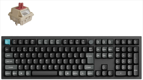 Q6U-M1V-JIS Keychron Q6 Ultra 8K ワイヤレスカスタムメカニカルキーボード - RGB - JIS配列（テンキー付 / 100%フルサイズ）- ブラック / Keychron Silk POMスイッチ（ホットスワップ）赤軸