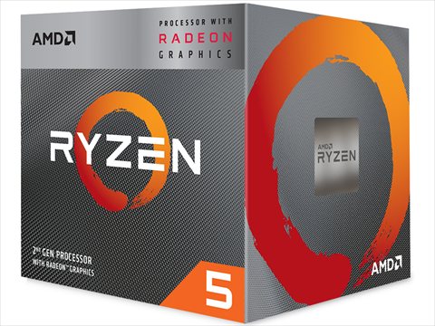 Ryzen 5 3400G With Wraith Spire cooler (4C8T/3.7GHz（4.2）/65W/Total Cache 6MB/Vega 11) 各サイトで併売につき売切れのさいはご容赦願います。