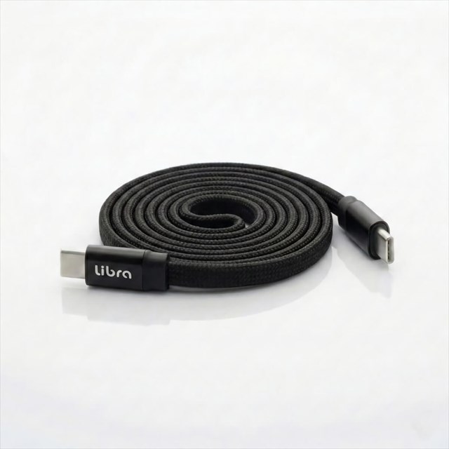 LBR-PDMFS1mBK Libra 60WマグフラットスパイラルPDケーブル 1m オレンジ ☆6個まで￥250クリックポスト対応可能！