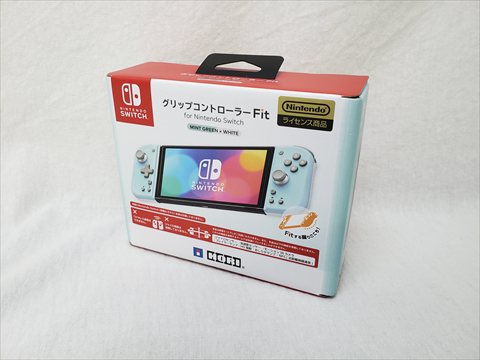 グリップコントローラー Fit for Nintendo Switch MINT GREEN×WHITE 各サイトで併売につき売切れのさいはご容赦願います。