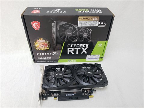 GeForce RTX 3050 VENTUS 2X E 6G OC 各サイトで併売につき売切れのさいはご容赦願います。