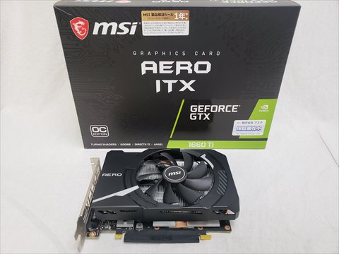 GeForce GTX 1660 Ti AERO ITX 6G OC 各サイトで併売につき売切れのさいはご容赦願います。