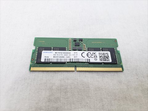 262Pin 4800(PC5-38400) 8GB DDR5 S.O.DIMM 各サイトで併売につき売切れのさいはご容赦願います。